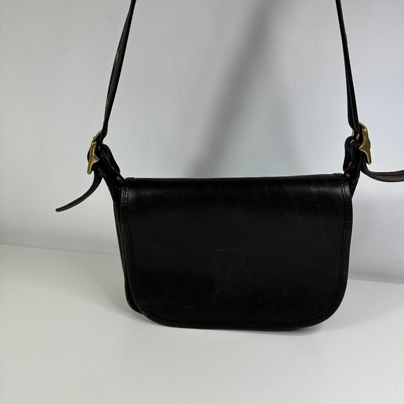 Vintage Coach Patricia's Legacy Crossbody Saddle Flap Bag 9951 Black Leather - Picture 1 of 16